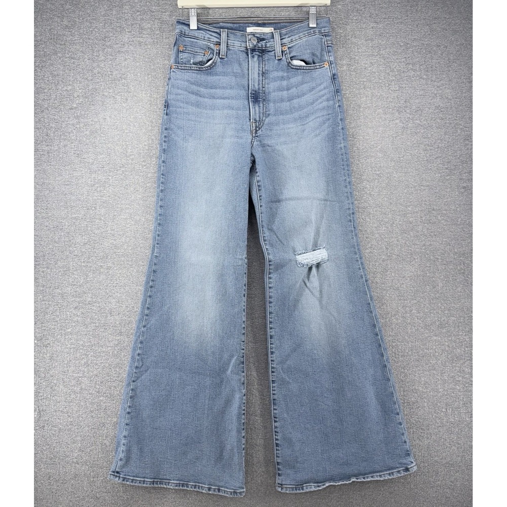 Levis Ribcage Bell Jeans Women Size 28 Blue Denim Boho Casual